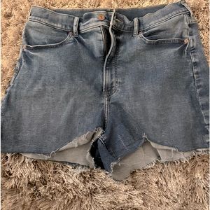 EXPRESS Mom high-rise jean shorts